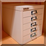 Z09. Bisley metal 5-drawer storage box. 13”h - $40 